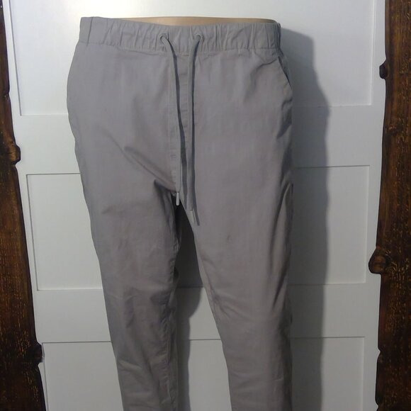 Calvin Klein Men's Grey Drawstring Joggers (Slim Fit, Size XL) - Picture 1 of 3